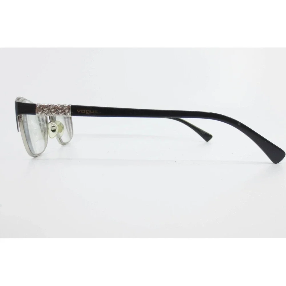 Vogue VO 4057-B 352 Black Silver Rectangular Eyeglasses Frames 52-17-135 Womens
